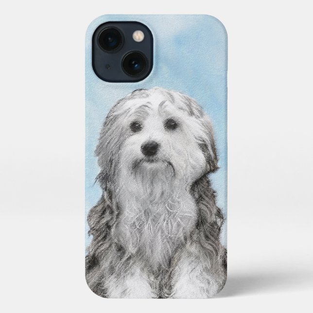 Funda Para iPhone Pintura de Lowchen - Arte de perro original muy li (Reverso )