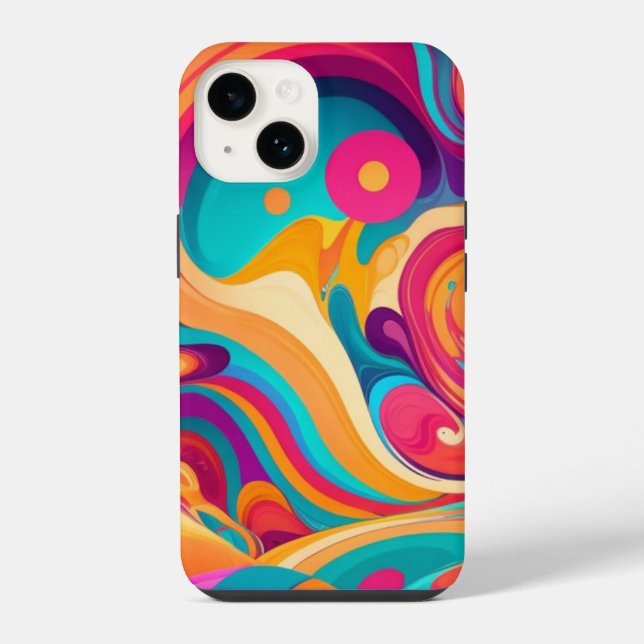 Funda Para iPhone pintura de salpicaduras multicolores (Reverso )