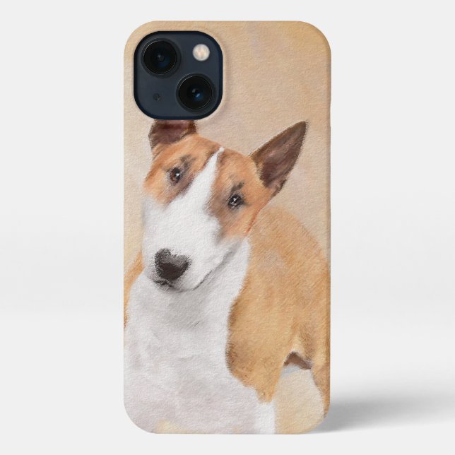 Funda Para iPhone Pintura en miniatura de Bull Terrier - Arte origin (Reverso )