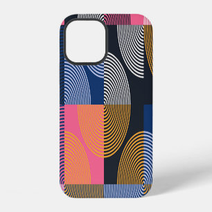 Funda Para iPhone 12 Pintura geométrica circular de cosecha