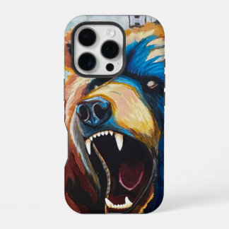 Funda Para iPhone 16 Pro Pintura Grizzly - Arte de Vida Silvestre