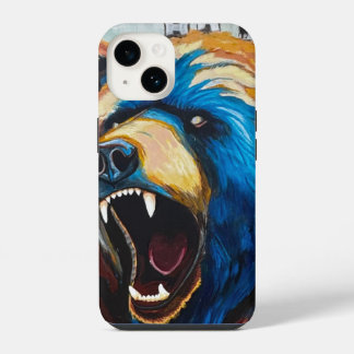 Funda Para iPhone 14 Pintura Grizzly - Arte de Vida Silvestre