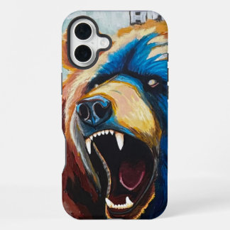 Funda Para iPhone 16 Plus Pintura Grizzly - Arte de Vida Silvestre