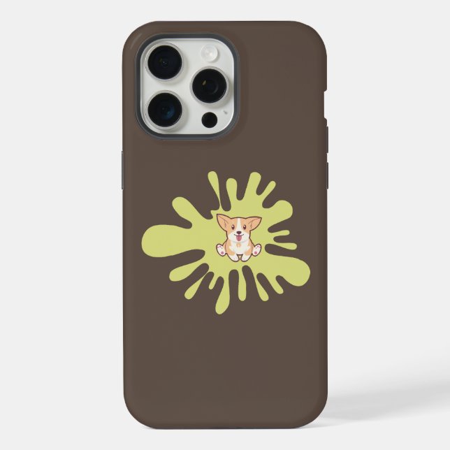 Funda Para iPhone pintura salpicada de perro (Reverso )