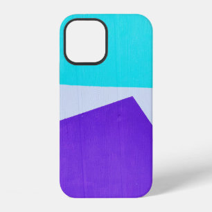Funda Para iPhone 12 Pintura verde azulado, blanca y morada