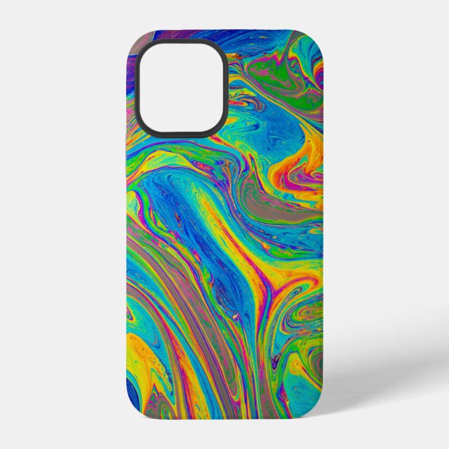 Funda Para iPhone Pintura vertida jaspeada (Reverso )