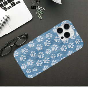 Funda Para iPhone 16 Pro Max Pinturas blancas en azul - Amante de mascotas rusa