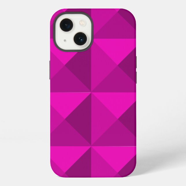 Funda Para iPhone Pirámides Magenta  (Reverso )