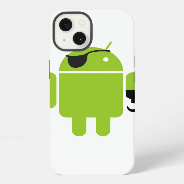 Funda Para iPhone Pirata de Robot para Android Verde (Reverso )