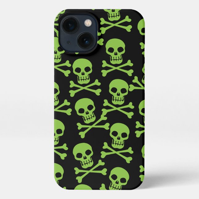 Funda Para iPhone Pirate Skull Crossbone Pattern Estuche para iPhone (Reverso )