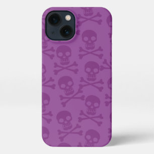 Pirate Skull Crossbone Pattern Purple