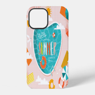 Funda Para iPhone 12 Piscina de verano: Ilustracion Vintage Beach.