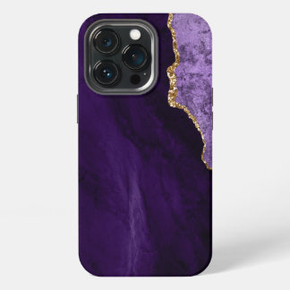 Funda Para iPhone 13 Pro PixDezines AGATA DE ACUARELA PURPURA