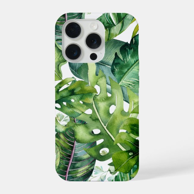 Funda Para iPhone PixDezines exuberante vegetación follaje tropical (Reverso )