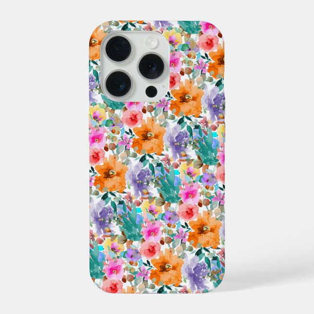 Funda Para iPhone PixDezines H2 Summer Flowers Bright Hues (Reverso )