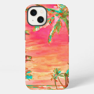 PixDezines Vintage Hawaiano Playa/Coral/Verde Acuá