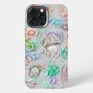 Funda Para iPhone 13 Pro Max Píxeles rayados en textura coloreada sobre blanco 