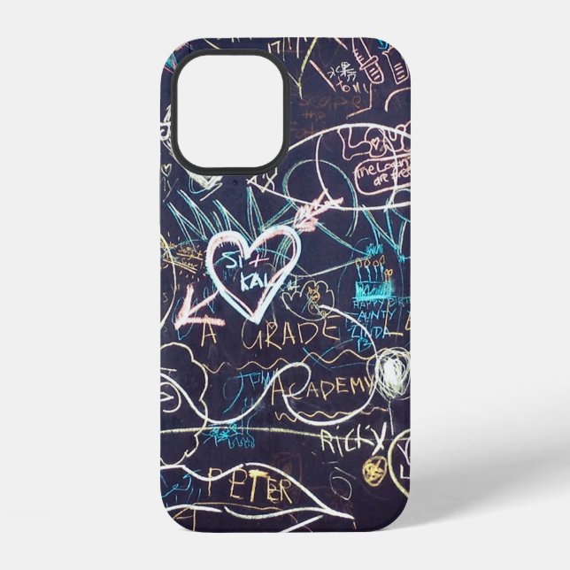 Funda Para iPhone Pizarra de graffiti amor (Reverso )