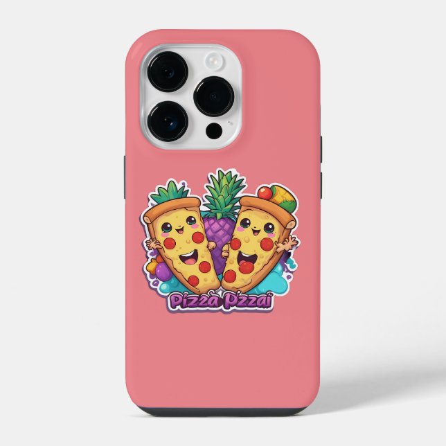 Funda Para iPhone Pizza de Piña Divertida  (Reverso )