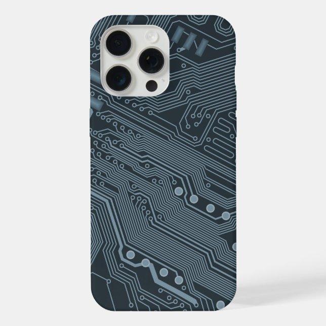 Funda Para iPhone Placa de circuito gris (Reverso )