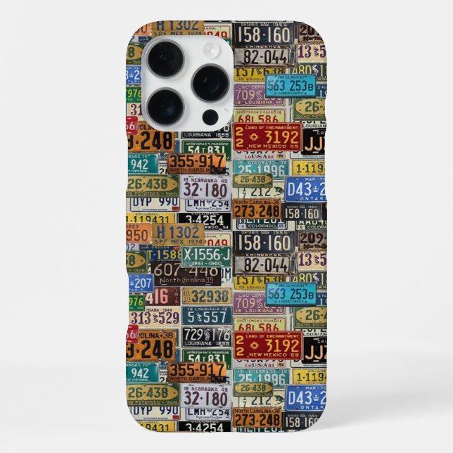 Funda Para iPhone Placas de Matrícula Antiguas (Reverso )