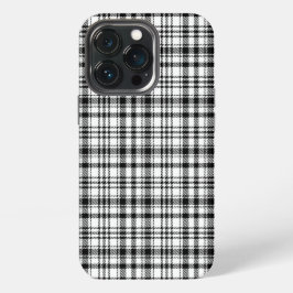 Funda Para iPhone 13 Pro PLaid clásico en blanco y negro