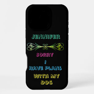 Funda Para iPhone 16 Pro Max Planes divertidos con un perro querido