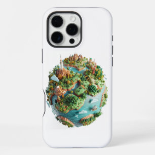 Funda Para iPhone 16 Pro Max Planeta de Dibujos Animados 