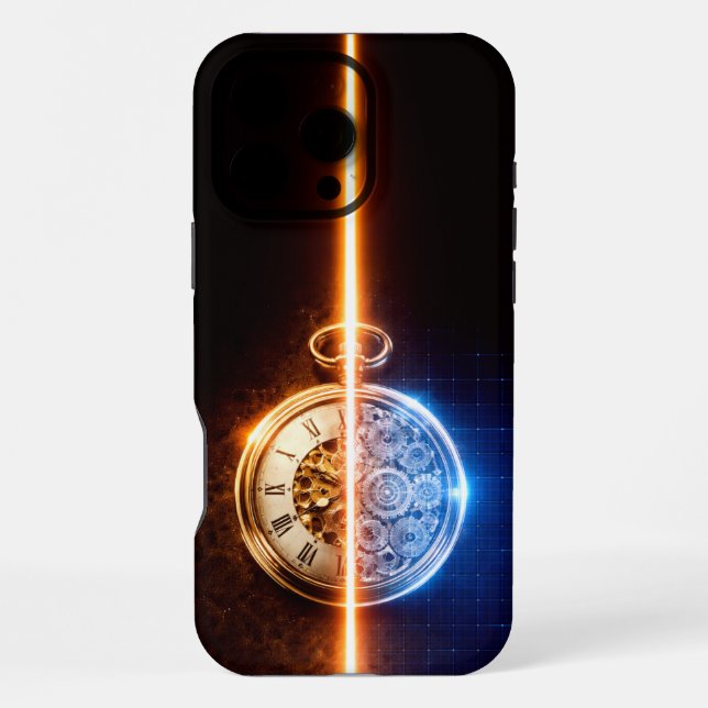 Funda Para iPhone Planos de reloj antiguo (Reverso )