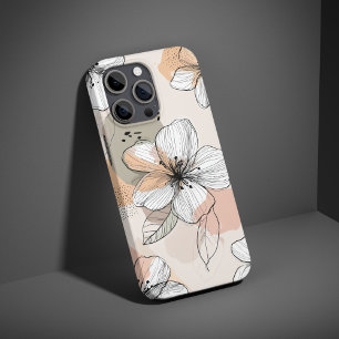 Funda Para iPhone 14 Planta estética Minimalista Boho botánico vintage