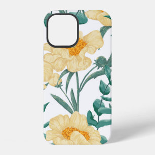 Funda Para iPhone 12 Plantas de Peonía Claire de Lune patrón sin fisura