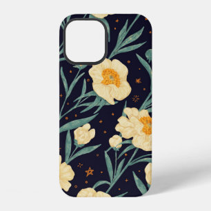 Funda Para iPhone 12 Plantas de Peonía Claire de Lune patrón sin fisura