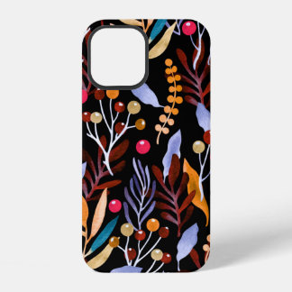 Funda Para iPhone 12 Plantas, hierbas, bayas y hojas decorativas. Abst
