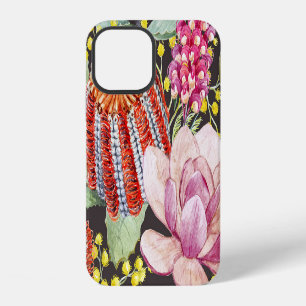 Funda Para iPhone 12 Plantas tropicales australianas, patrón de acuarel