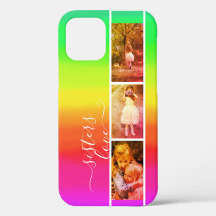 Funda Para iPhone 12 Plantilla de Collage de Fotos de Hermanas Amor Arc