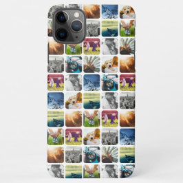 Funda Para iPhone 11Pro Max Plantilla de cuadrícula fotográfica de 10 cuadrado