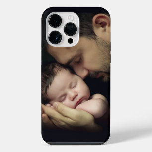 Funda Para iPhone 14 Pro Max Plantilla de foto de amor tierno para papá y bebé