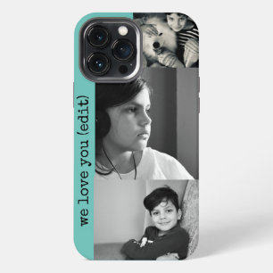 Funda Para iPhone 13 Pro Max plantilla de texto de foto para caso de teléfono i