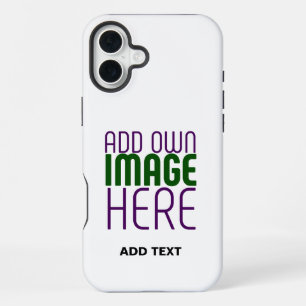FUNDA PARA iPhone 16 PLUS PLANTILLA DE TEXTO DE IMAGEN BLANCA SIMPLE EDITABL