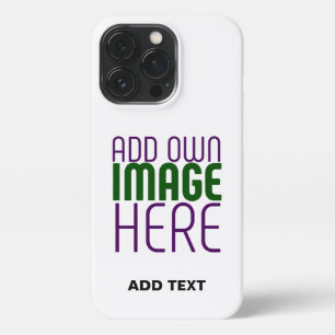 FUNDA PARA iPhone 13 PRO PLANTILLA DE TEXTO DE IMAGEN BLANCA SIMPLE EDITABL
