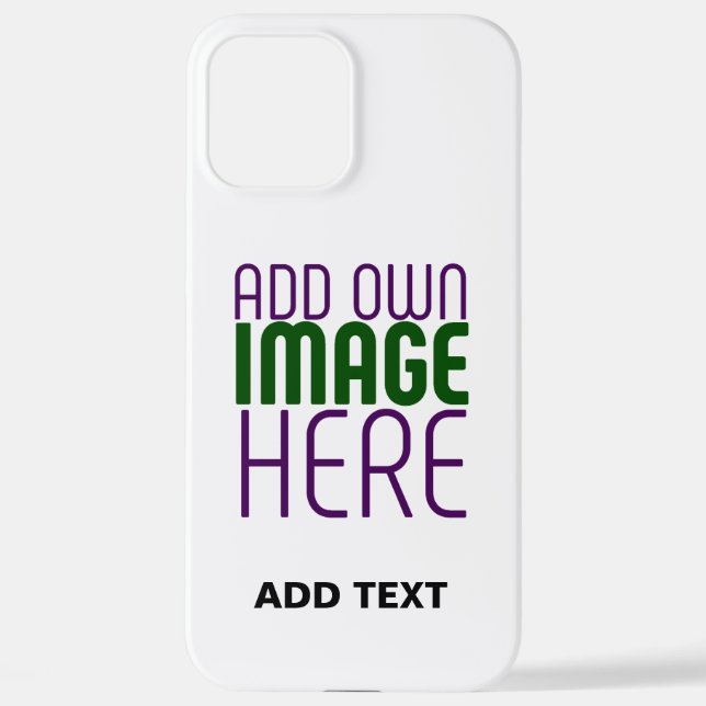 FUNDA PARA iPhone PLANTILLA DE TEXTO DE IMAGEN BLANCA SIMPLE EDITABL (Reverso )