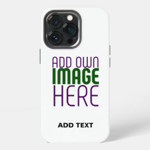 FUNDA PARA iPhone 13 PRO PLANTILLA DE TEXTO DE IMAGEN BLANCA SIMPLE EDITABL