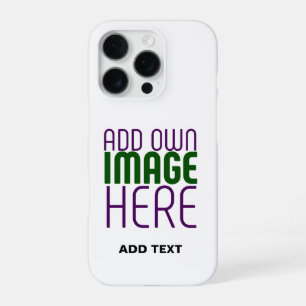 FUNDA PARA iPhone 16 PRO PLANTILLA DE TEXTO DE IMAGEN BLANCA SIMPLE EDITABL