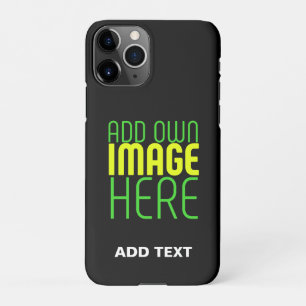 FUNDA PARA iPhone 11Pro PLANTILLA DE TEXTO DE IMAGEN NEGRA SENCILLA EDITAB