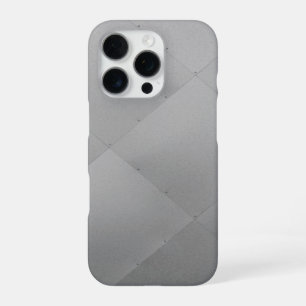 Funda Para iPhone 16 Pro Plata Metalizado brillante moderna de color negro