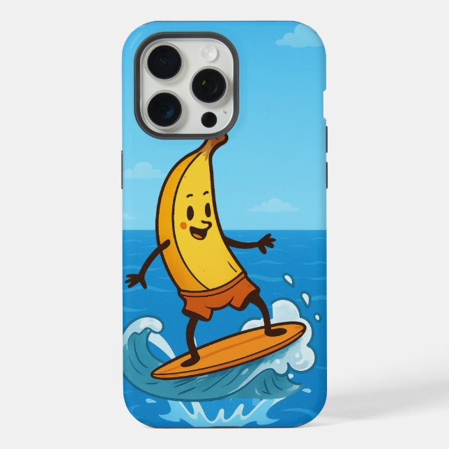 Funda Para iPhone Plátano Surfista (Reverso )