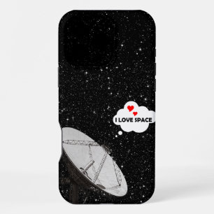 Funda Para iPhone 16 Pro Max Plato de Satélite Temático de Astronomía Fondo de 