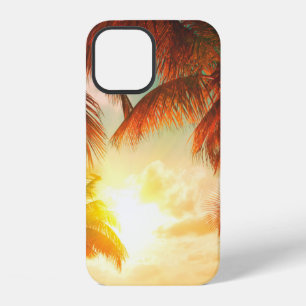 Funda Para iPhone 12 Playa al atardecer con palmeras y cielo hermoso la