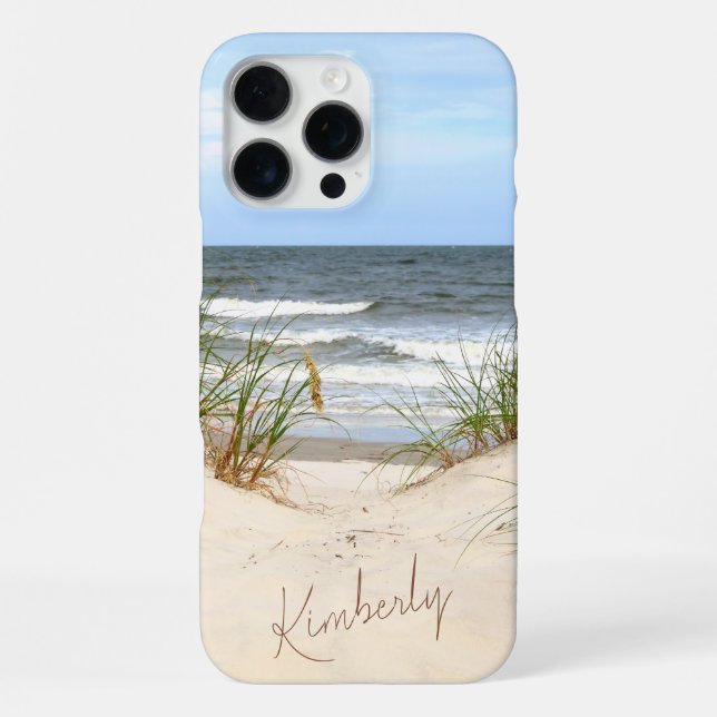 Funda Para iPhone Playa con nombre (Reverso )