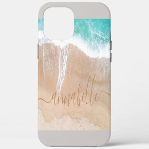 Funda Para iPhone 12 Pro Max playa de arena tropical océano meditación personal